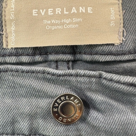 Everlane The Way High Slim Organic Cotton Jeans | Size 31 Short - Picture 7 of 11